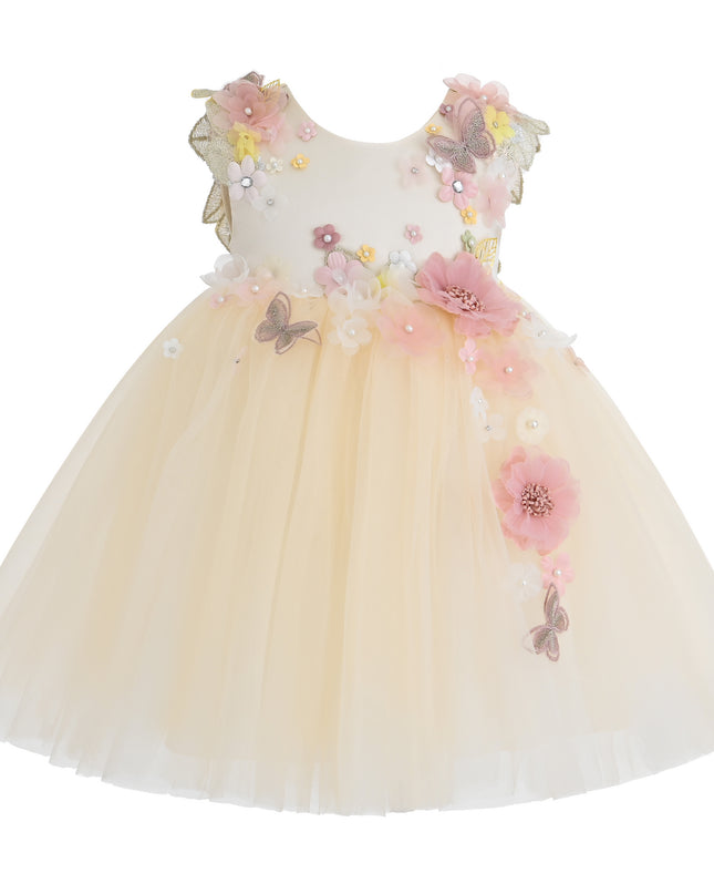 kids atelier tulleen Cream Rosslyn Dress