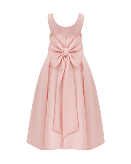 kids atelier tulleen Pink Satin Bow-Back Dress