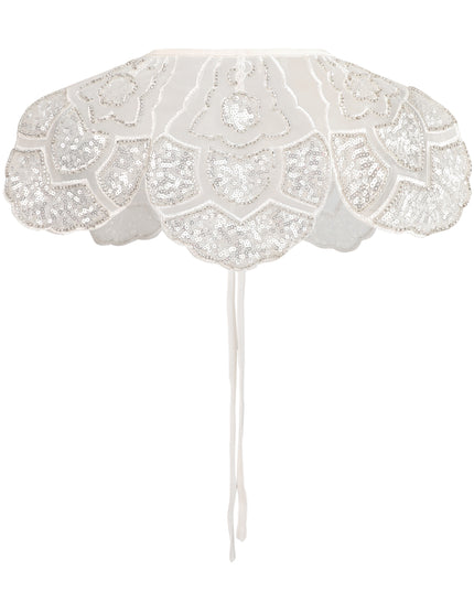 kids atelier tulleen White Floral Embroidered Stole