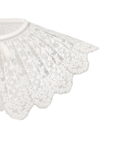 Kids atelier tulleen White Lace Ribbon Stole