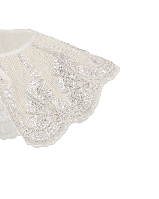 kids atelier tulleen  White Sequin Lace Stole