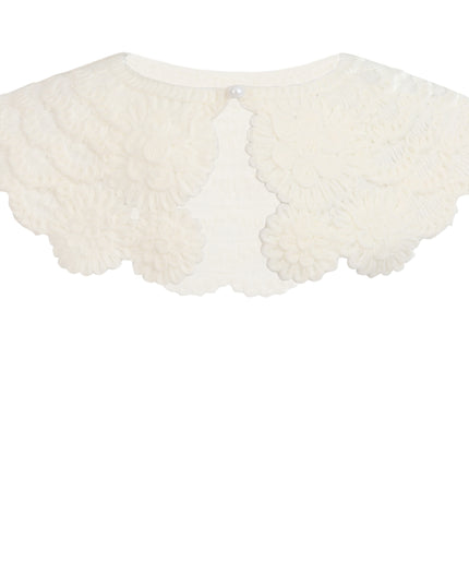kids atelier tulleen White Floral Lace Stole