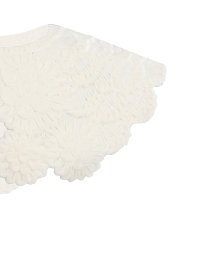 kids atelier tulleen White Floral Lace Stole