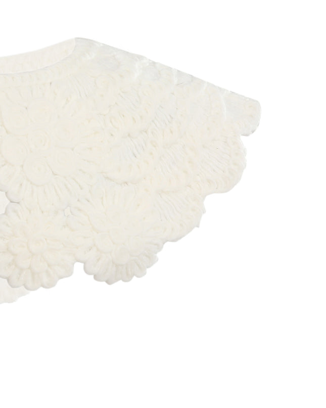 kids atelier tulleen White Floral Lace Stole