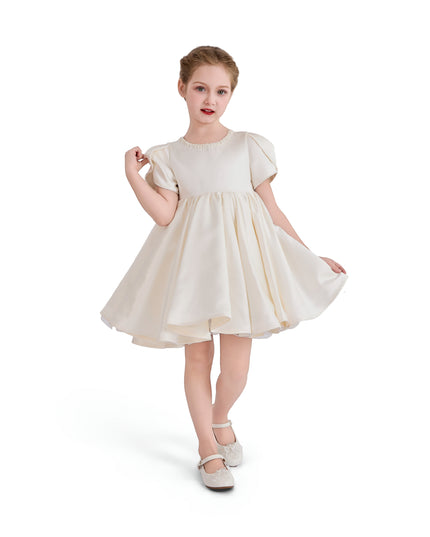 tulleen Ivory Suncrestia Pearl-Accented Occasion Dress