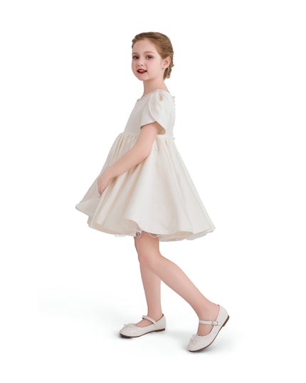 tulleen Ivory Suncrestia Pearl-Accented Occasion Dress
