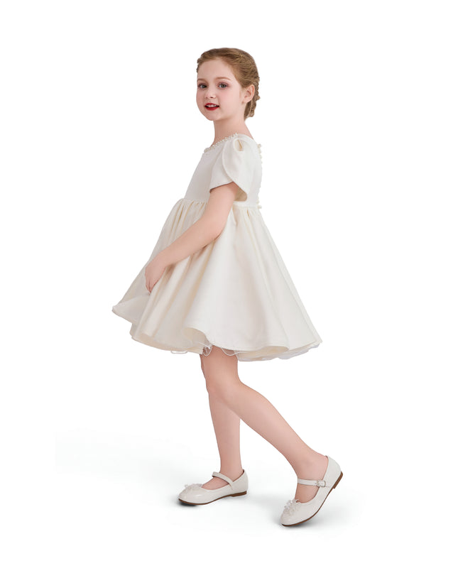 tulleen Ivory Suncrestia Pearl-Accented Occasion Dress