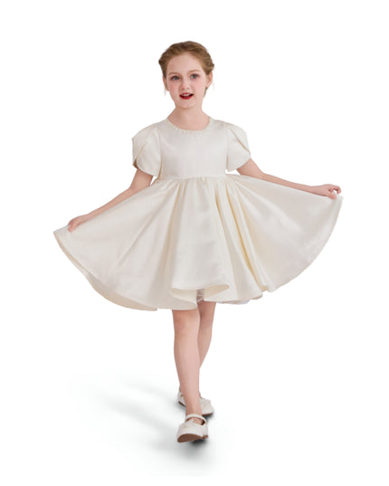 tulleen Ivory Suncrestia Pearl-Accented Occasion Dress