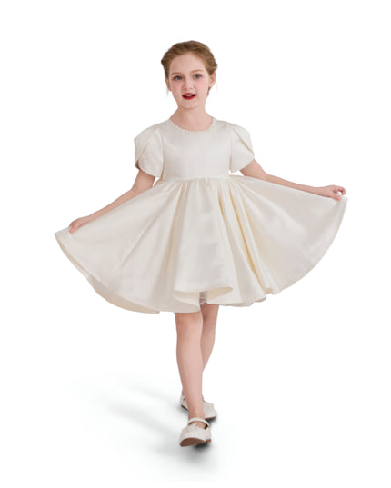 tulleen Ivory Suncrestia Pearl-Accented Occasion Dress