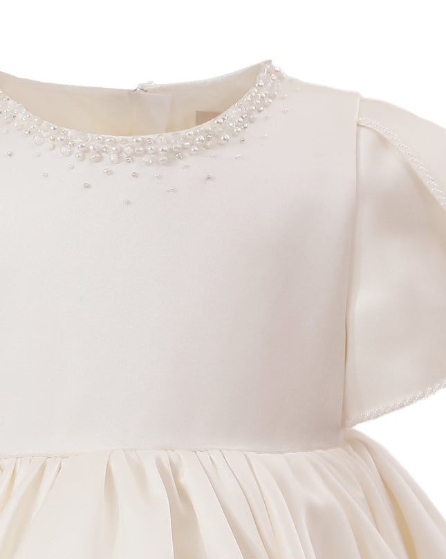 tulleen Ivory Suncrestia Pearl-Accented Occasion Dress