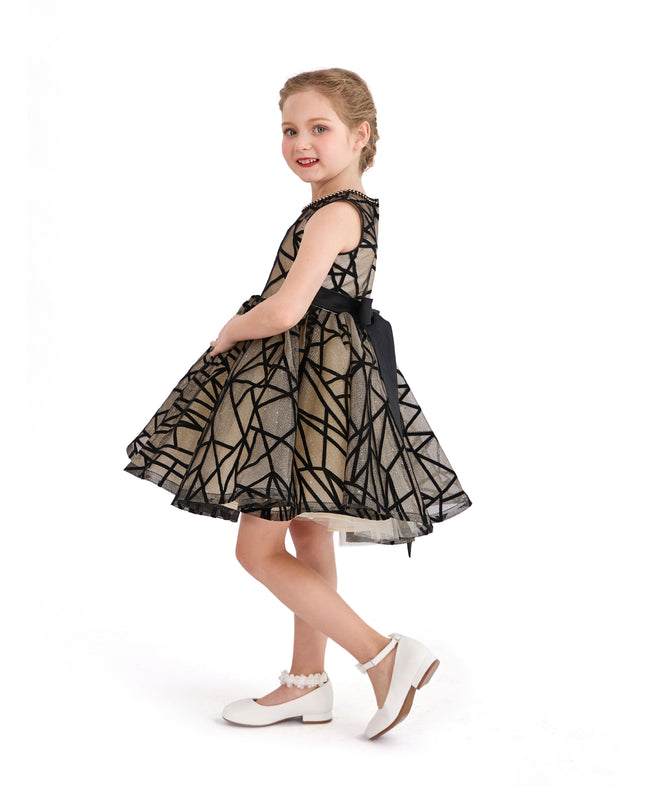 tulleen Beige Belvedra Pearl-Trim Ribbon Dress