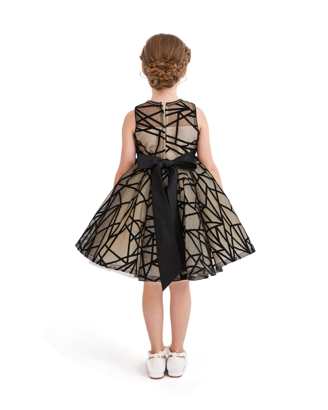 tulleen Beige Belvedra Pearl-Trim Ribbon Dress