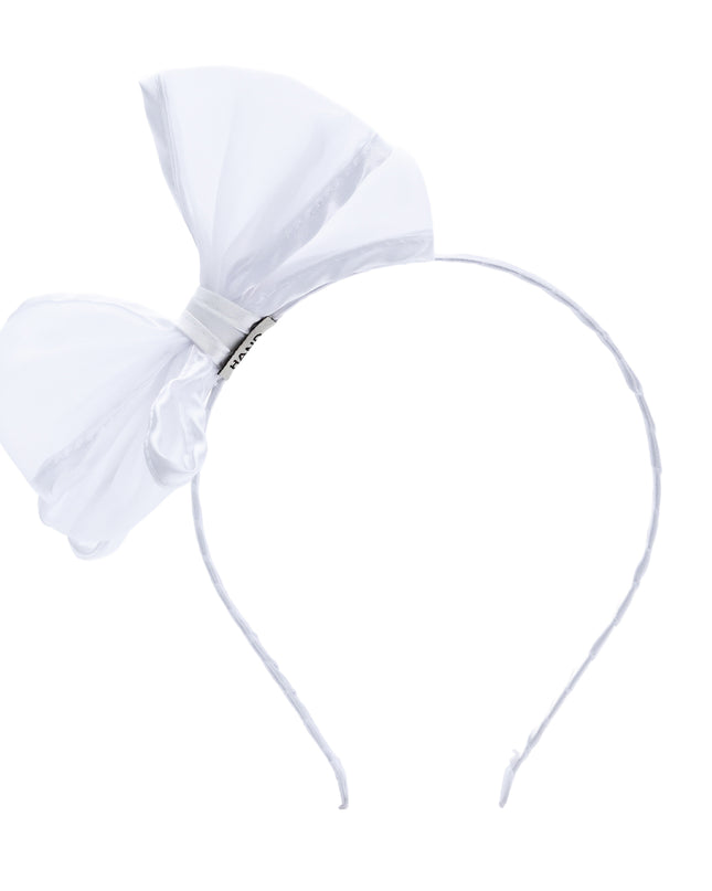 kidsatelier-Tulleen-White Sheer Bow Headband