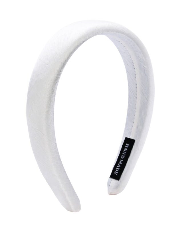 kids atelier tulleen White Classic Satin Padded Headband