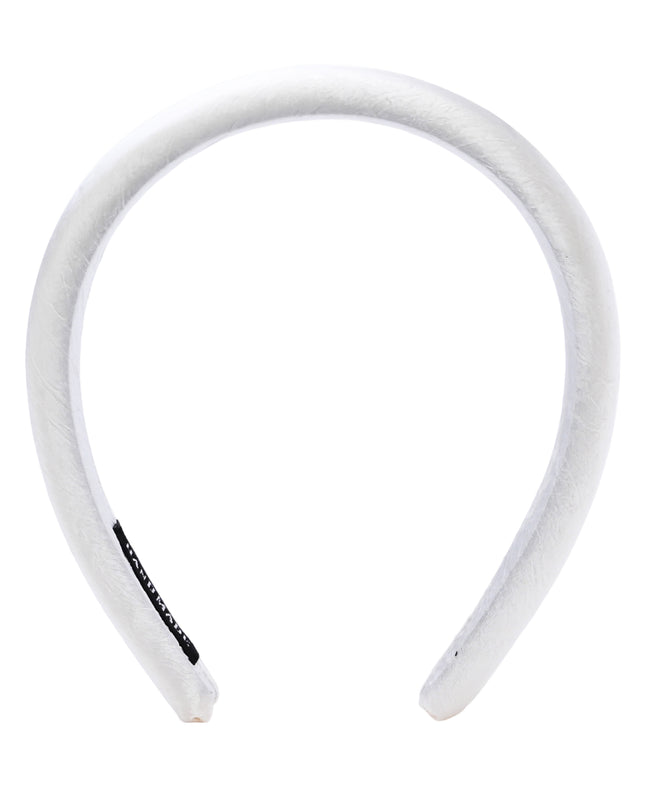 kids atelier tulleen White Classic Satin Padded Headband