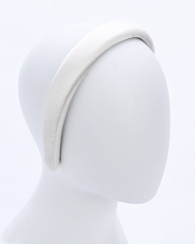 kids atelier tulleen White Classic Satin Padded Headband