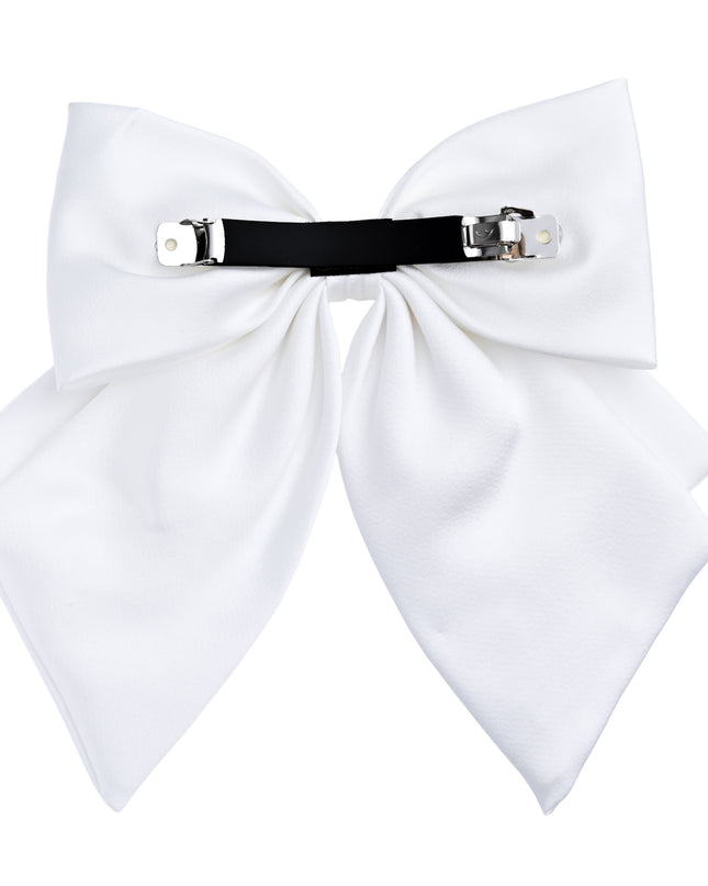 Kids atelier tulleen White Pearl-Embellished Satin Hair Clip