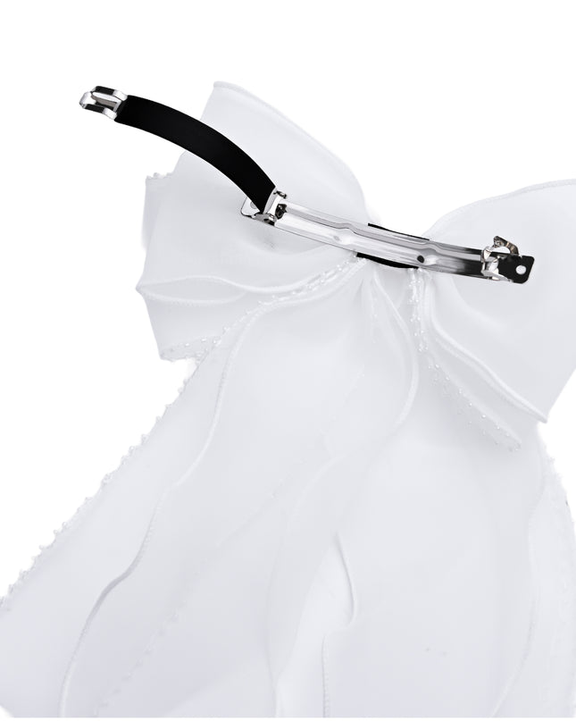 kids atelier tulleen Sheer Organza Beaded-Edge Hair Clip