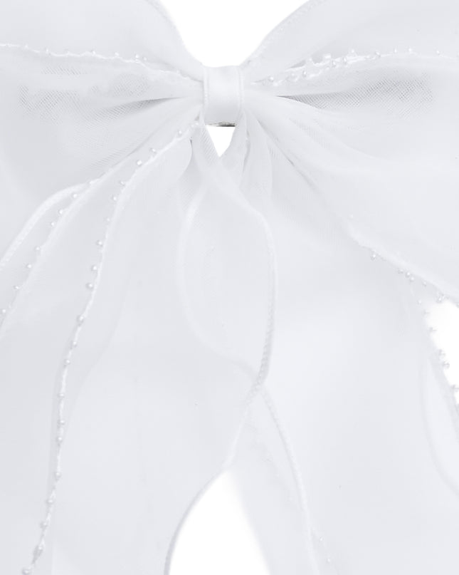kids atelier tulleen Sheer Organza Beaded-Edge Hair Clip