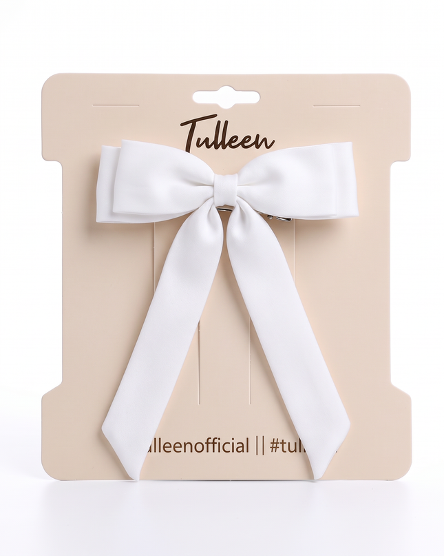 kids atelier tulleen Classic White Double-Layered Hair Clip