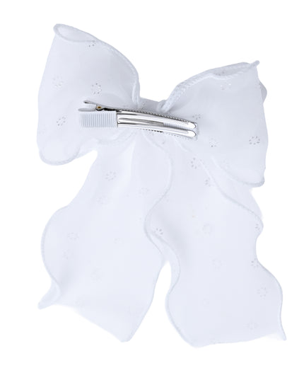 kids atelier tulleen White Sheer Bow Hair Clip