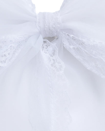 kids atelier tulleen White Lace Bow Hair Clip