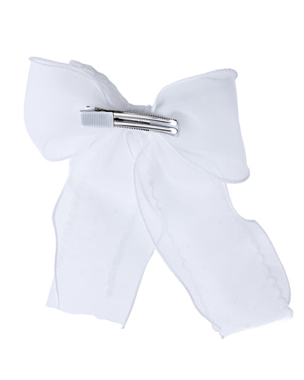 kids atelier tulleen White Dotted Sheer Bow Hair Clip