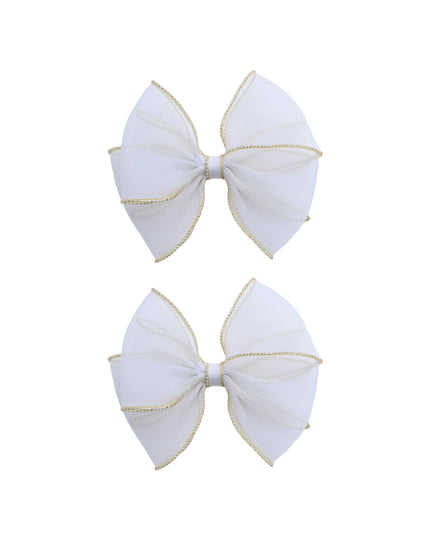kids atelier tulleen Tulle Glitter Bow Hir Clip Set