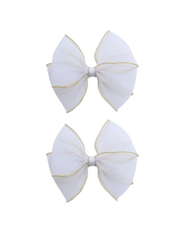 kids atelier tulleen Tulle Glitter Bow Hir Clip Set