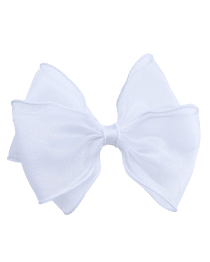 kids atelier tulleen Pure White Bow Hair Clip Set