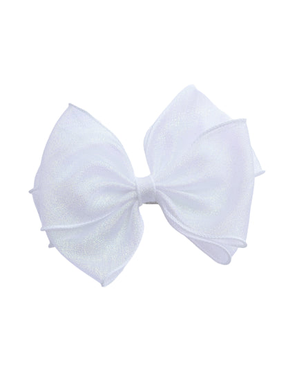 kids atelier tulleen Sparkle White Bow Hair Clip Set