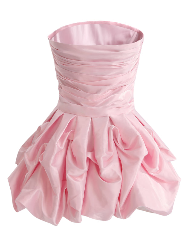 kids atelier tulleen Light Pink Strapless Satin Dress