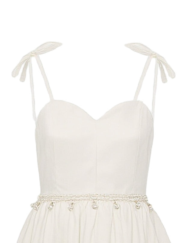 kids atelier tulleen White Asymmetrical Sweetheart Dress