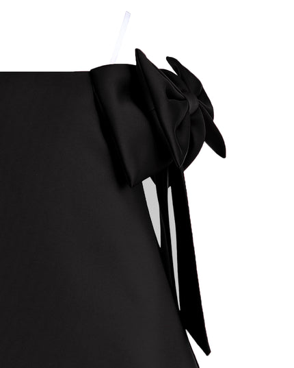 kids atelier tulleen Black Luneta Off-Shoulder Bow Dress