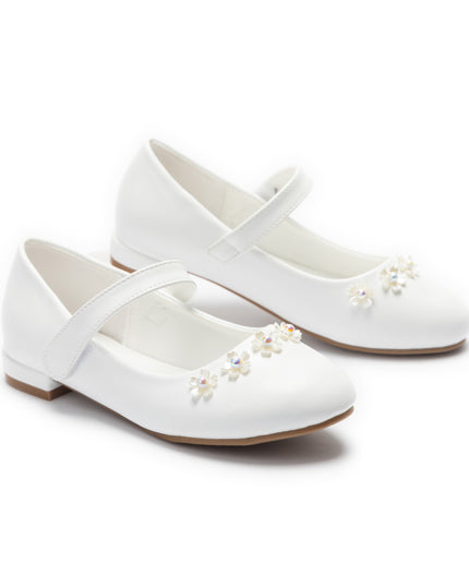 kids atelier Tulleen White Isolde Flower Shoes