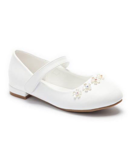 kids atelier Tulleen White Isolde Flower Shoes