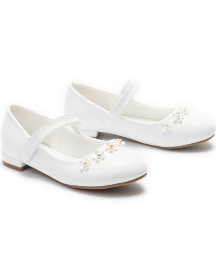 kids atelier Tulleen White Isolde Flower Shoes