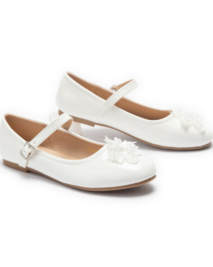 kids atelier Tulleen White Selene Mary Jane Shoes