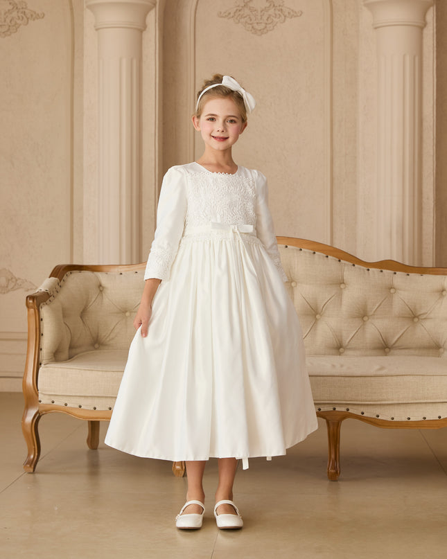 kids atelier tulleen White Marindel Lace & Tulle Dress