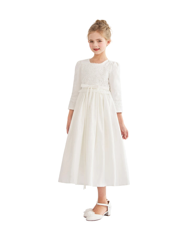 kids atelier tulleen White Marindel Lace & Tulle Dress