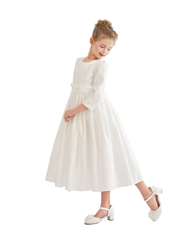 kids atelier tulleen White Marindel Lace & Tulle Dress