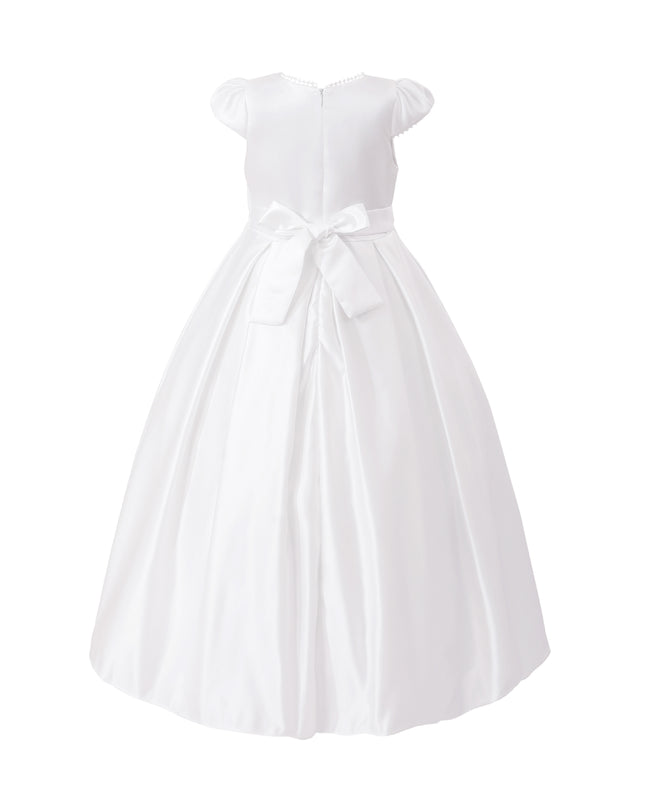 kids atelier tulleen White Dalmira Puff Sleeve Formal Dress