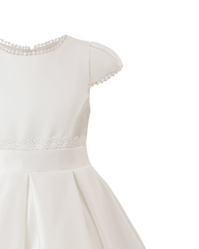 kids atelier tulleen White Pearl-Trim Havenelle Dress