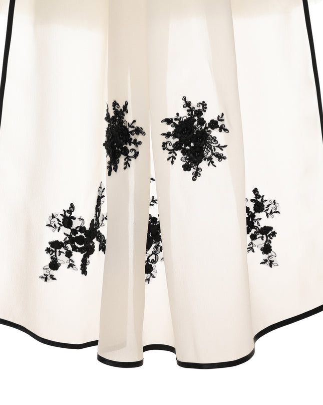 kids atelier tulleen Ivory Rosienne Tulle Overlay Floral Appliqué Dress