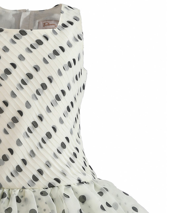 kids atelier tulleen White Calivra Polka Dot Dress