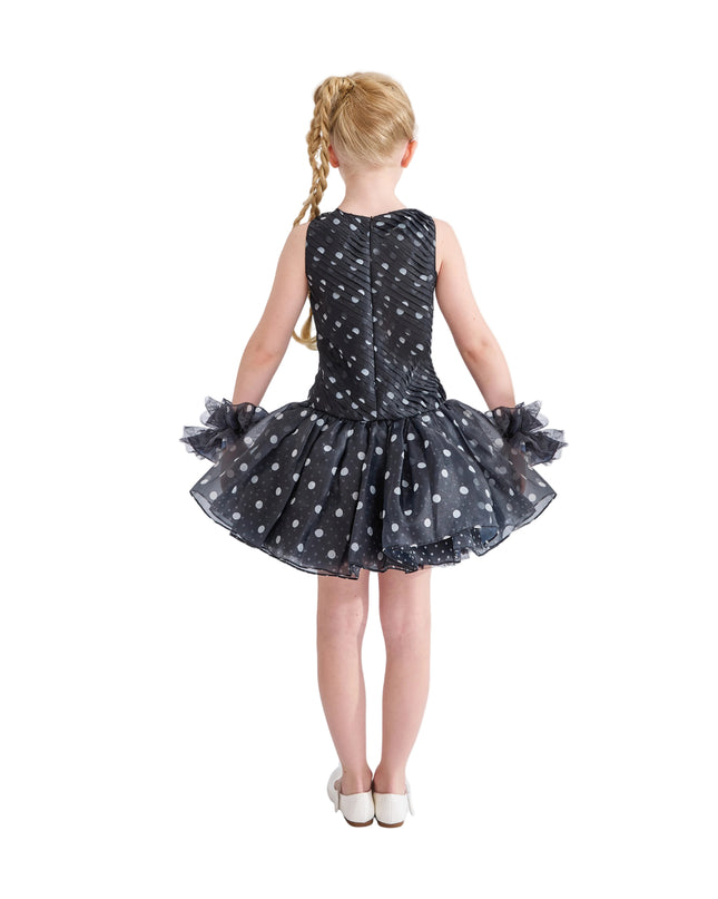 kids atelier tulleen Black Calivra Polka Dot Dress