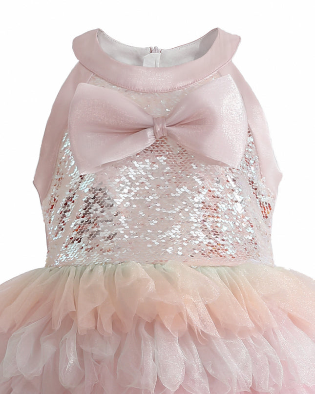kids atelier tulleen Light Pink Sylvette Sequin Tulle Dress