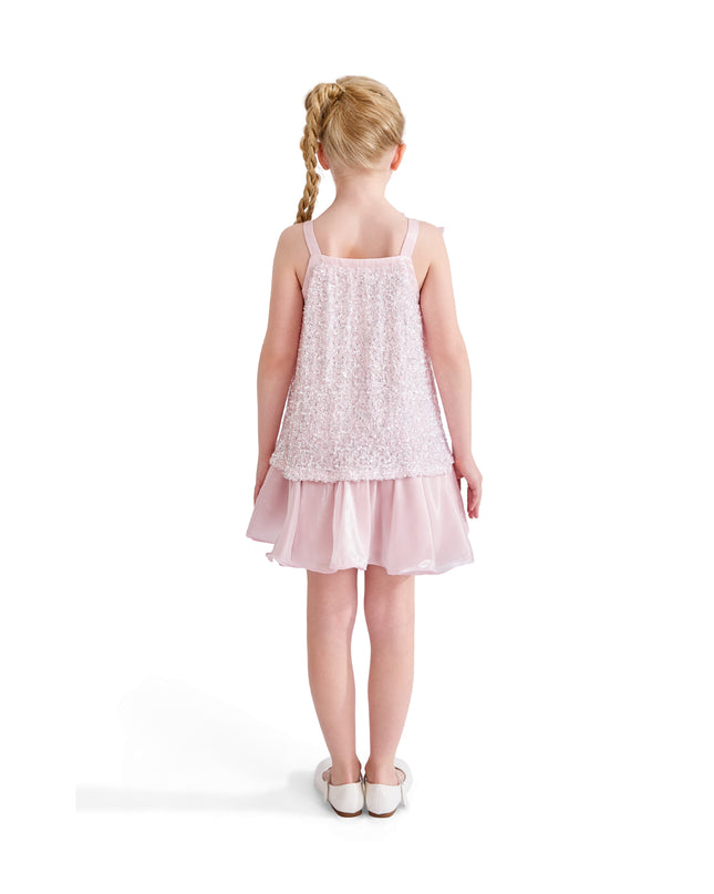 Light Pink Aurielle Beaded Bow Dress