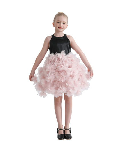 kids atelier tulleen Pink Valentina Tulle Bow Gown