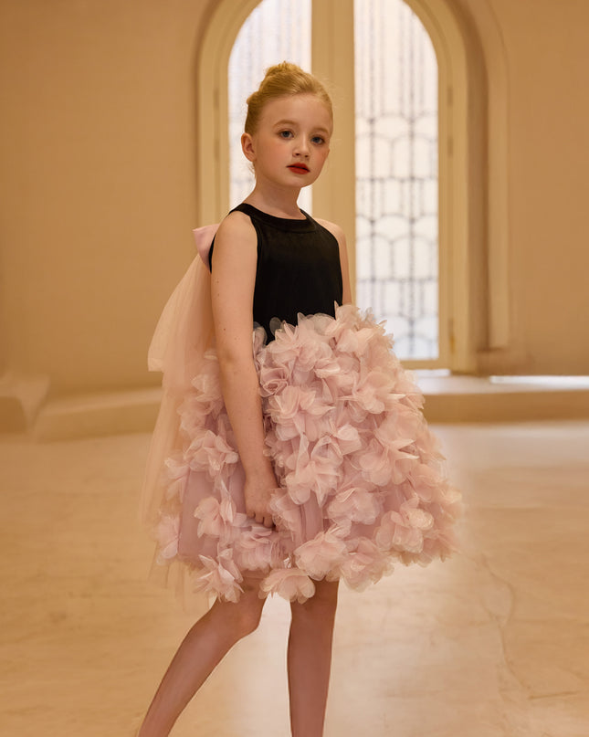 kids atelier tulleen Pink Valentina Tulle Bow Gown